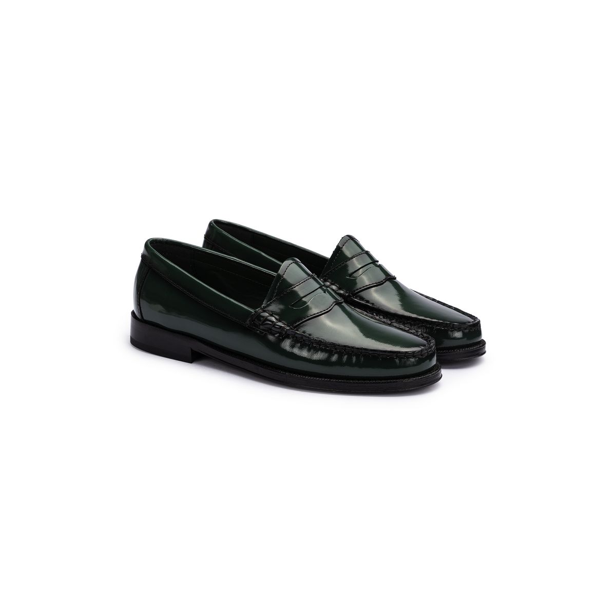 Klassische Loafer aus glänzendem Leder