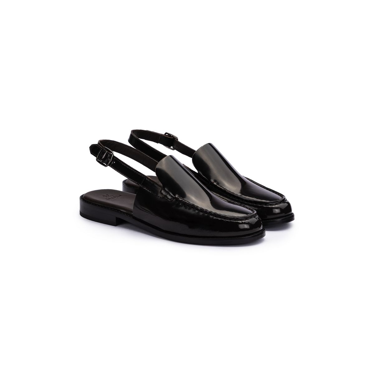 Elegante Slingback-Loafer aus Lackleder