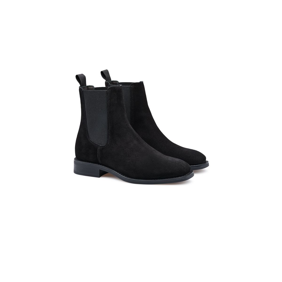 Suede Chelsea Boots mit Karree-Spitze