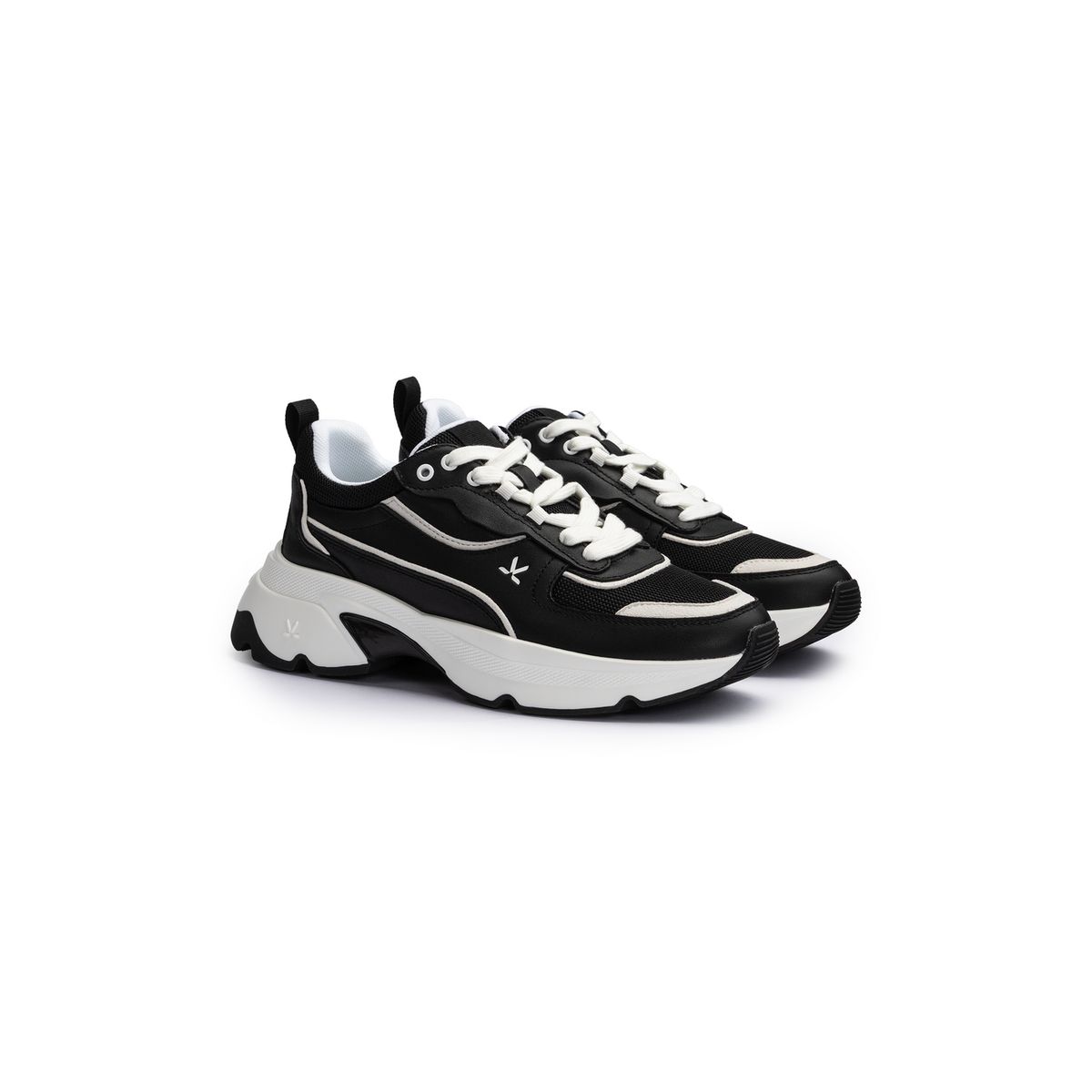 Chunky Mesh- und Ledersneaker