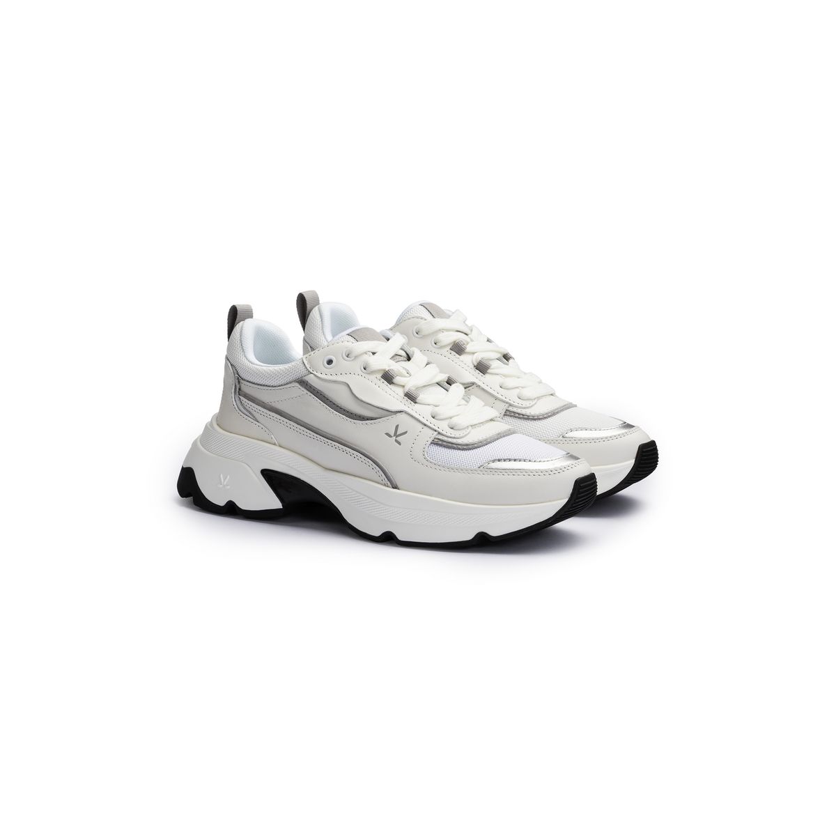 Chunky Mesh- und Ledersneaker