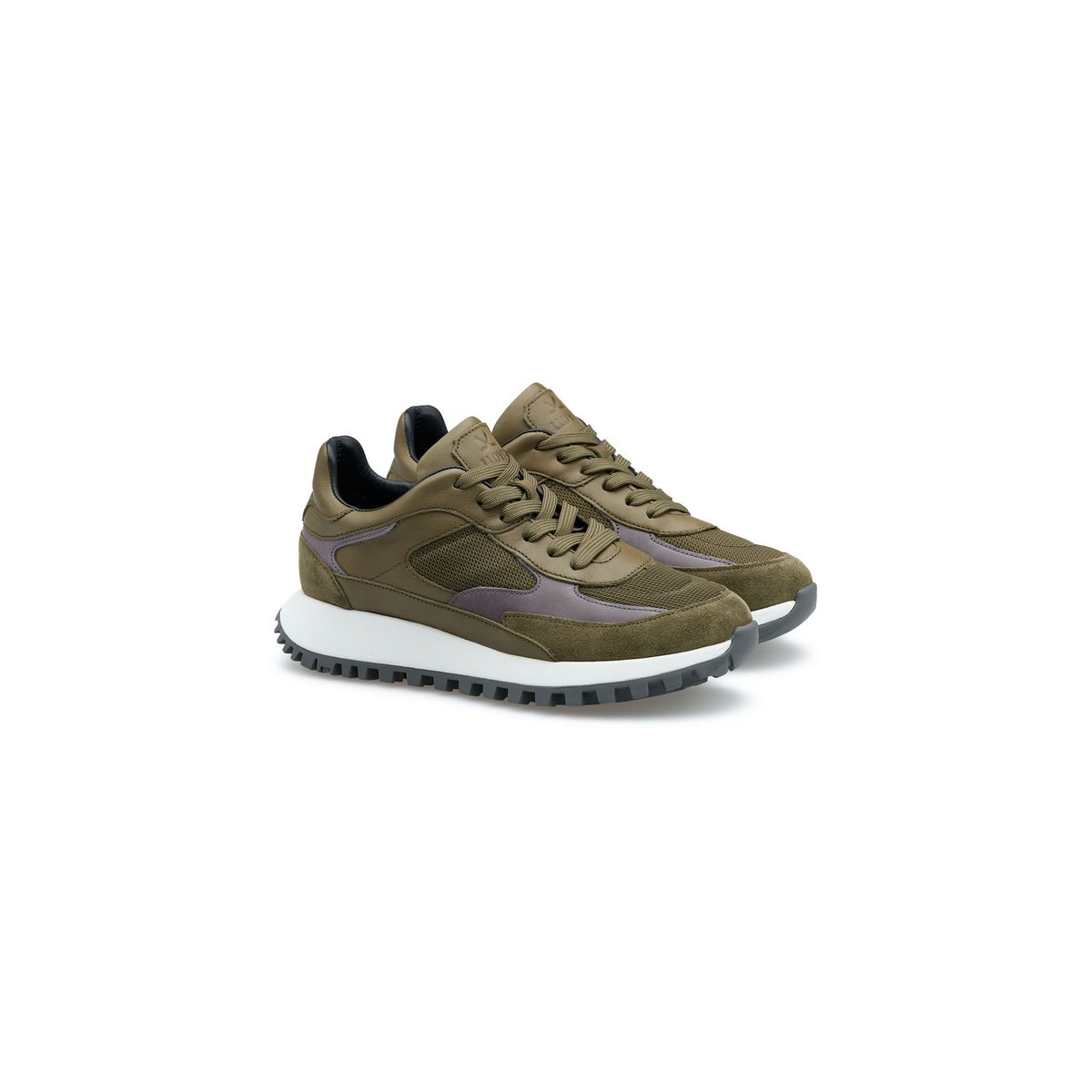 Low-Top Sneaker aus Materialmix
