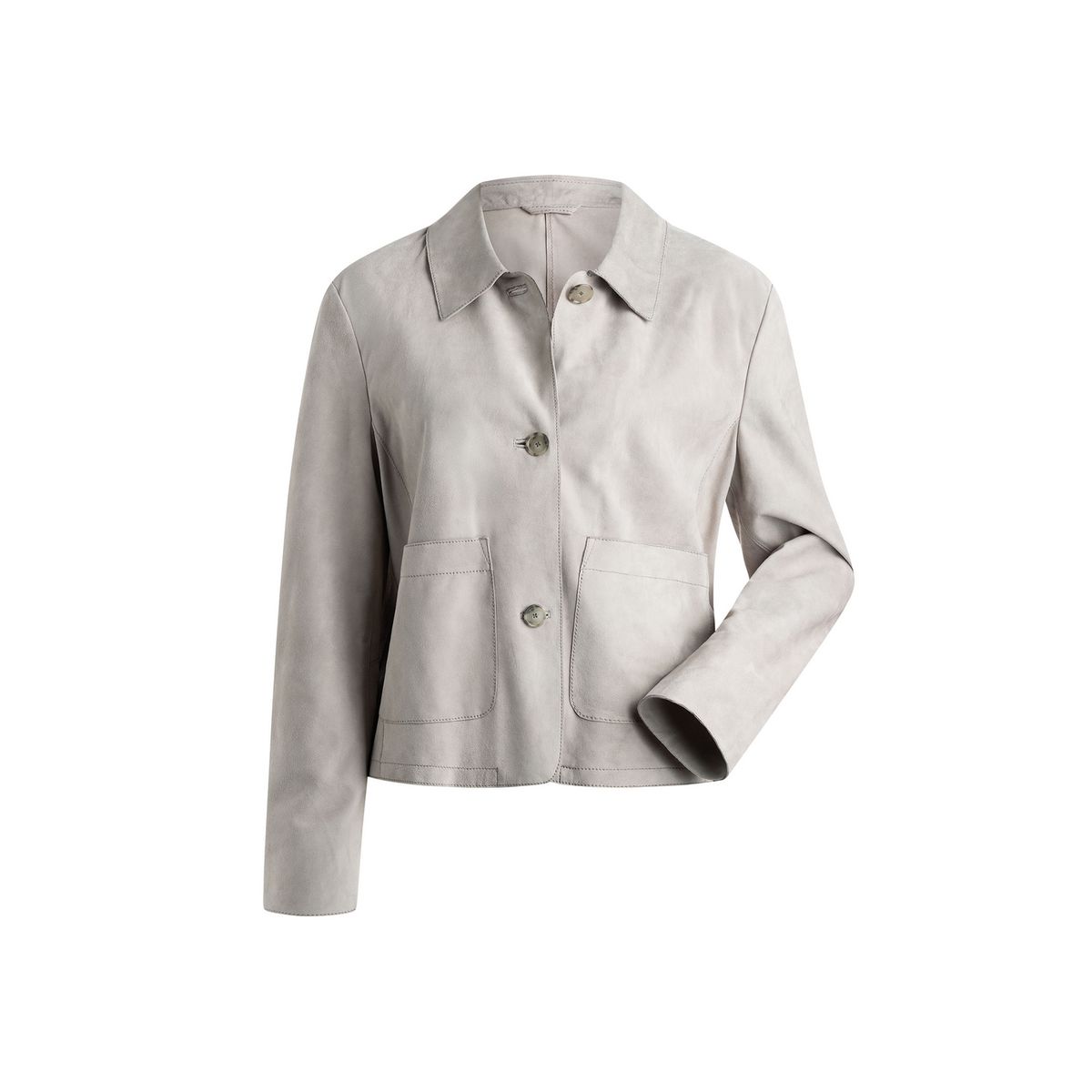 Elegante Wildlederjacke mit Knopfleiste