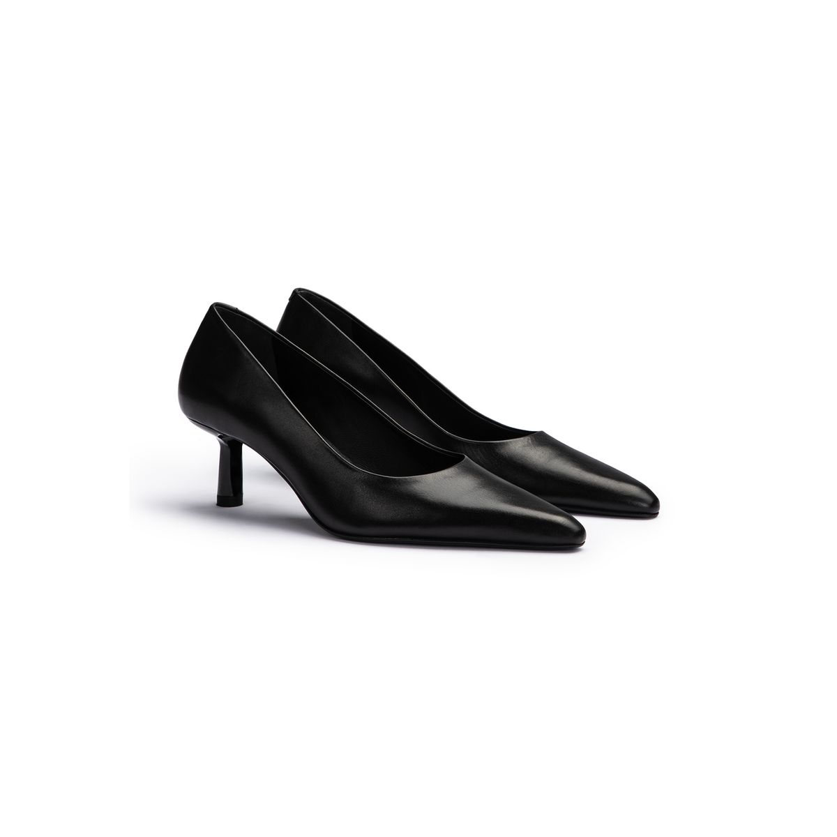 Spitze Pumps aus Glattleder