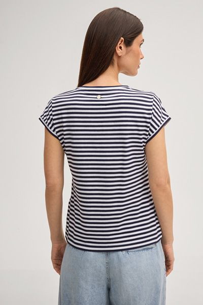 Gestreiftes Shirt mit angeschnittenen Ärmeln