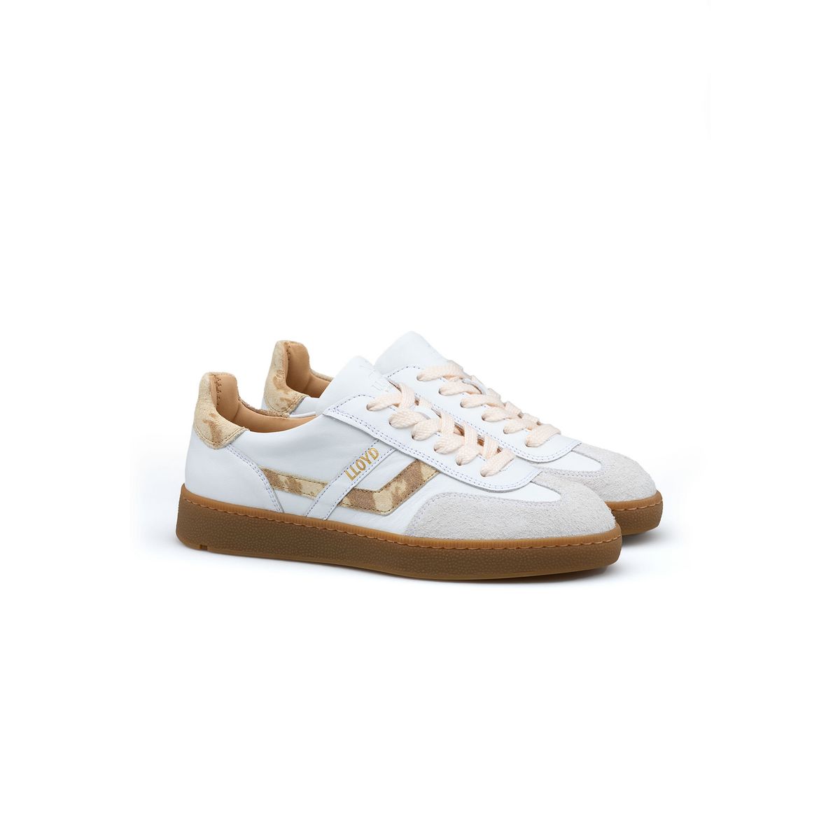 Retro-Sneaker aus Glatt- und Rauleder