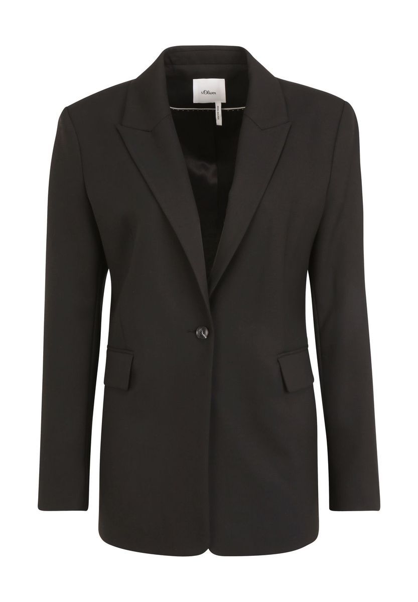 Eleganter Longblazer mit Einknopf-Verschluss