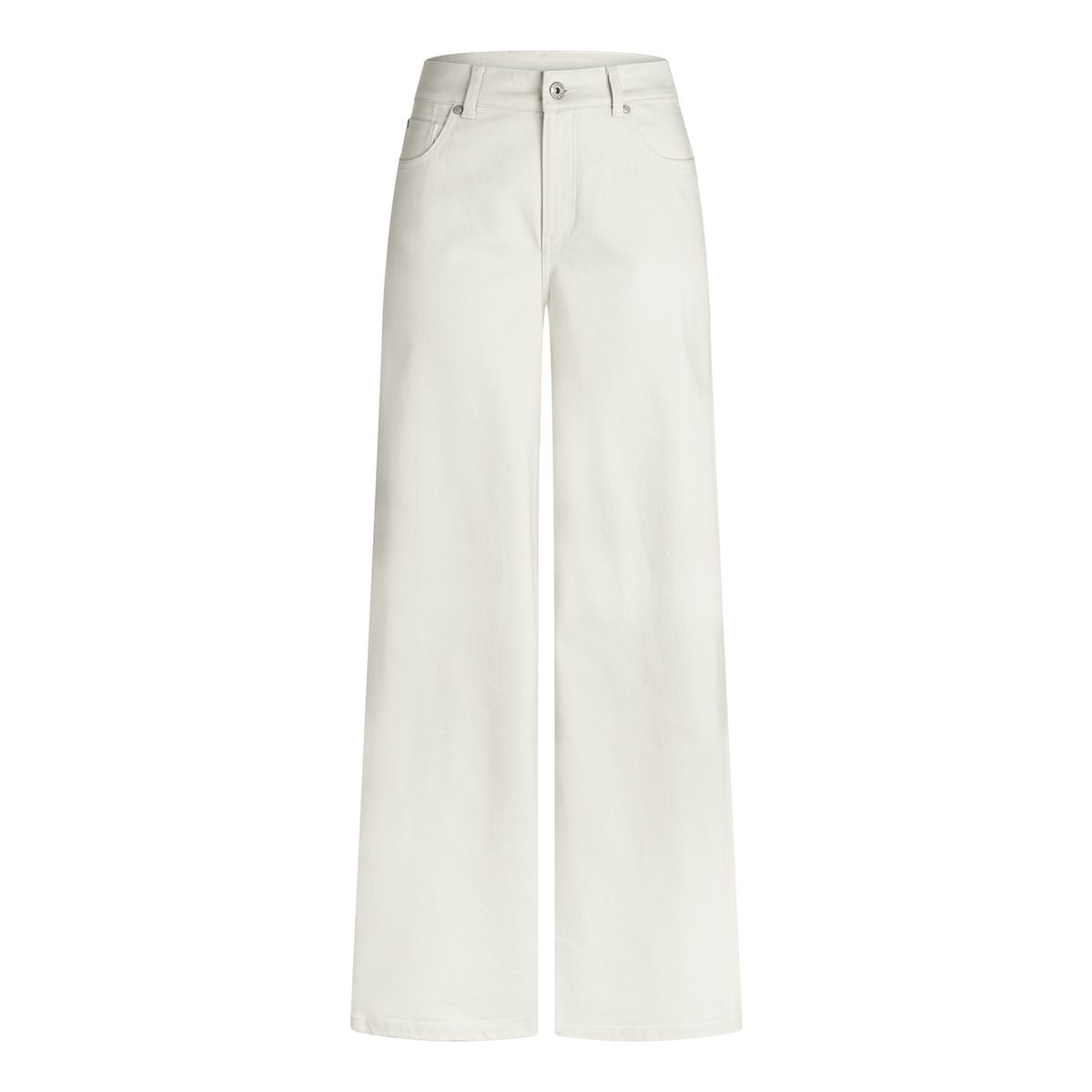 Weit Geschnittene High-Waist Baumwollhose