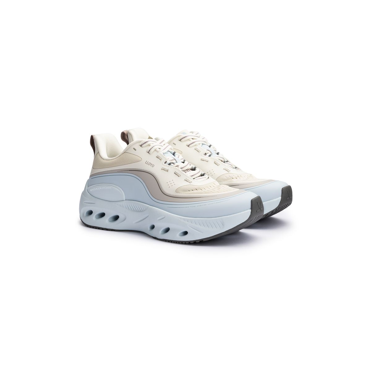 Moderne Mesh-Sneaker mit Plateausohle