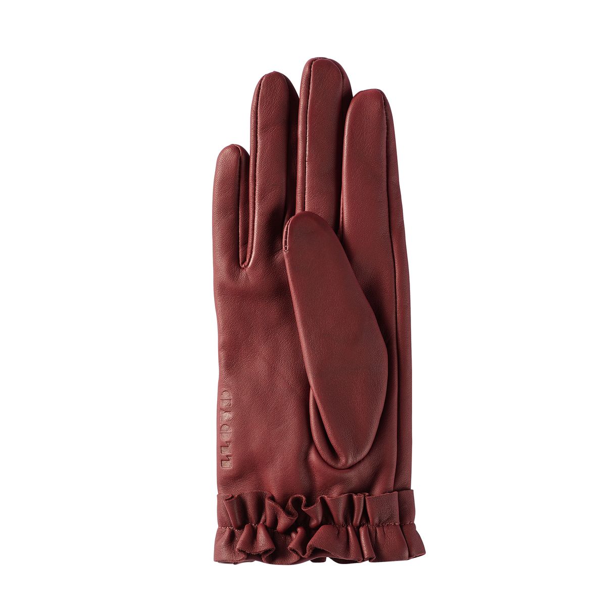 Elegante Lederhandschuhe mit Raffung