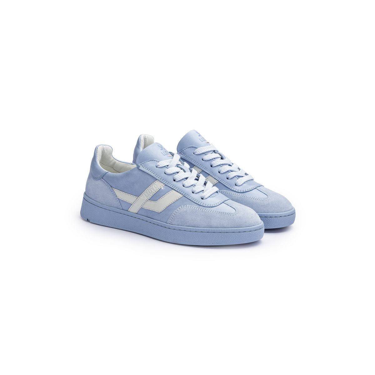 Low-Top-Sneaker aus Rau- und Glattleder
