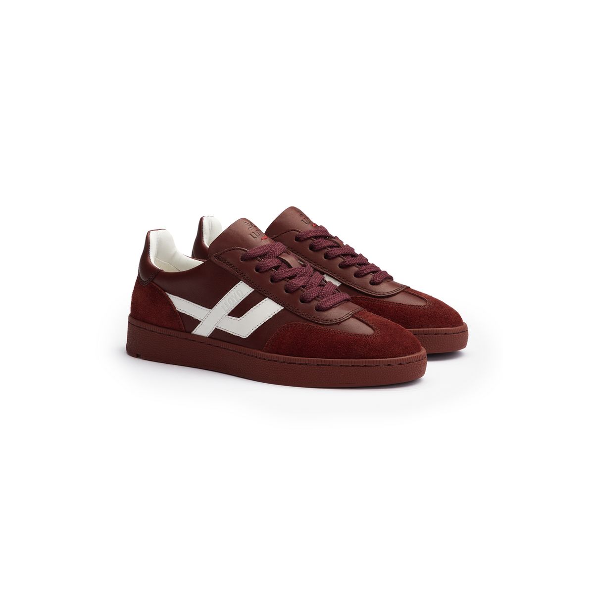 Retro-Sneaker aus Leder und Rauleder