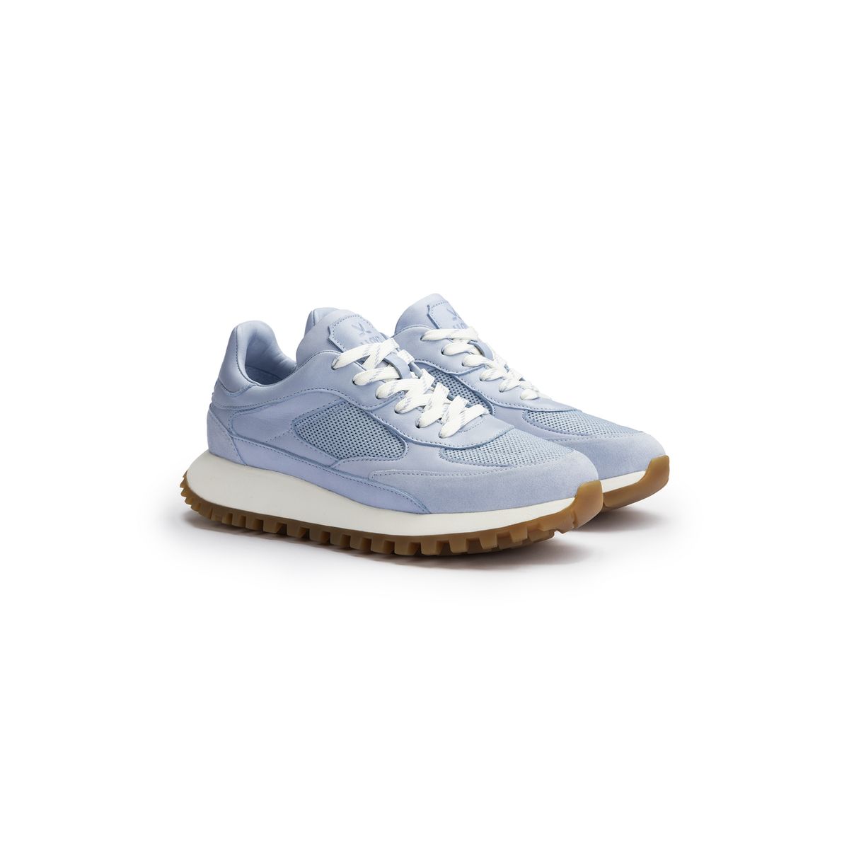 Low-Top Mesh- und Wildledersneaker
