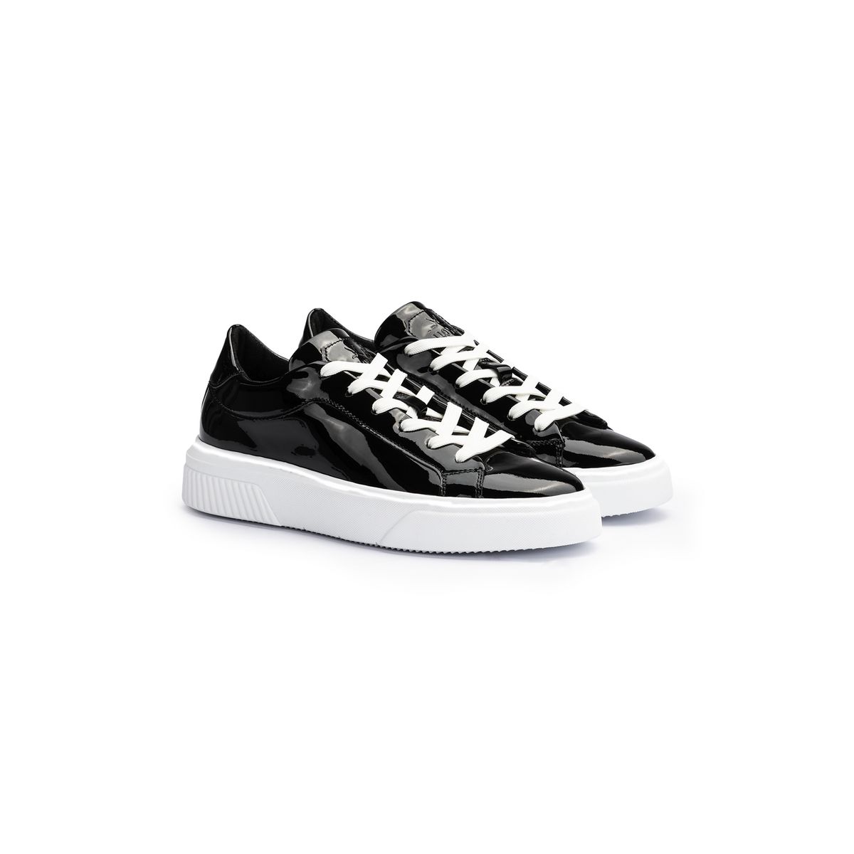 Lackleder Low-Top Sneaker