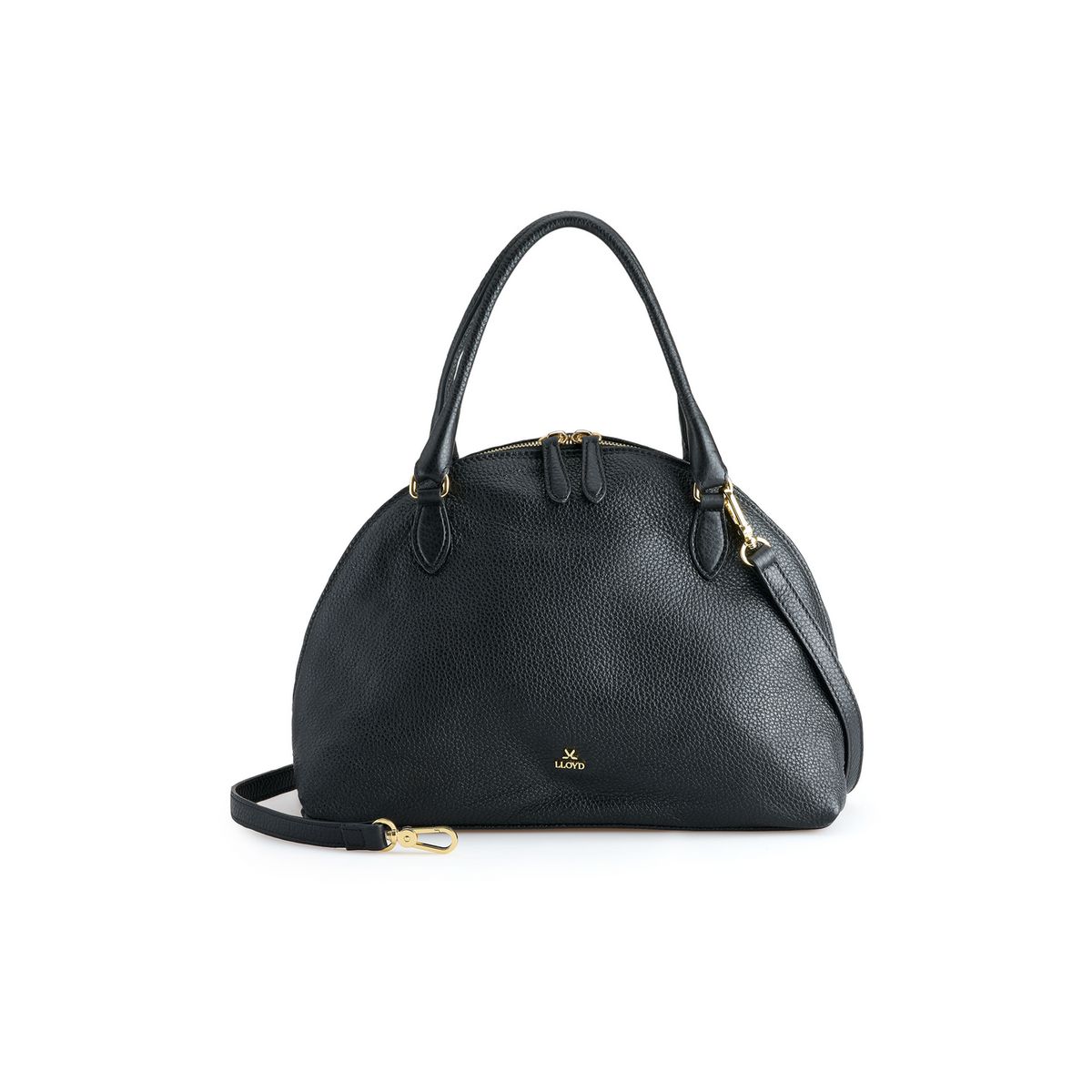 Elegante Henkeltasche aus genarbtem Leder