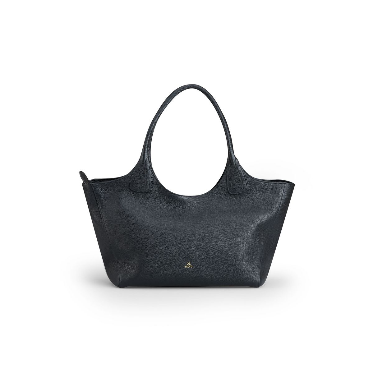 Eleganter Shopper aus genarbtem Leder