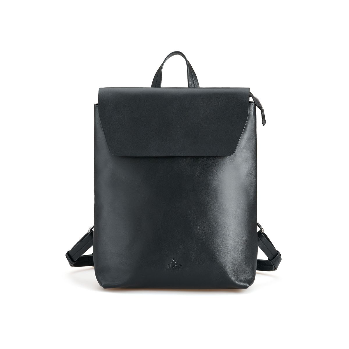 Schlichter Lederrucksack mit Klappe