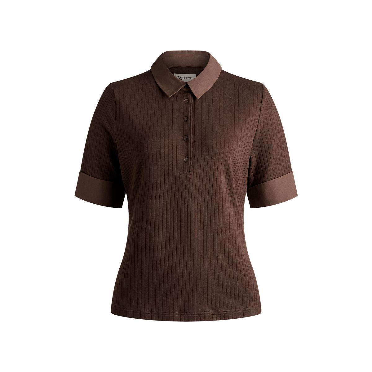 Geripptes Poloshirt mit Struktur