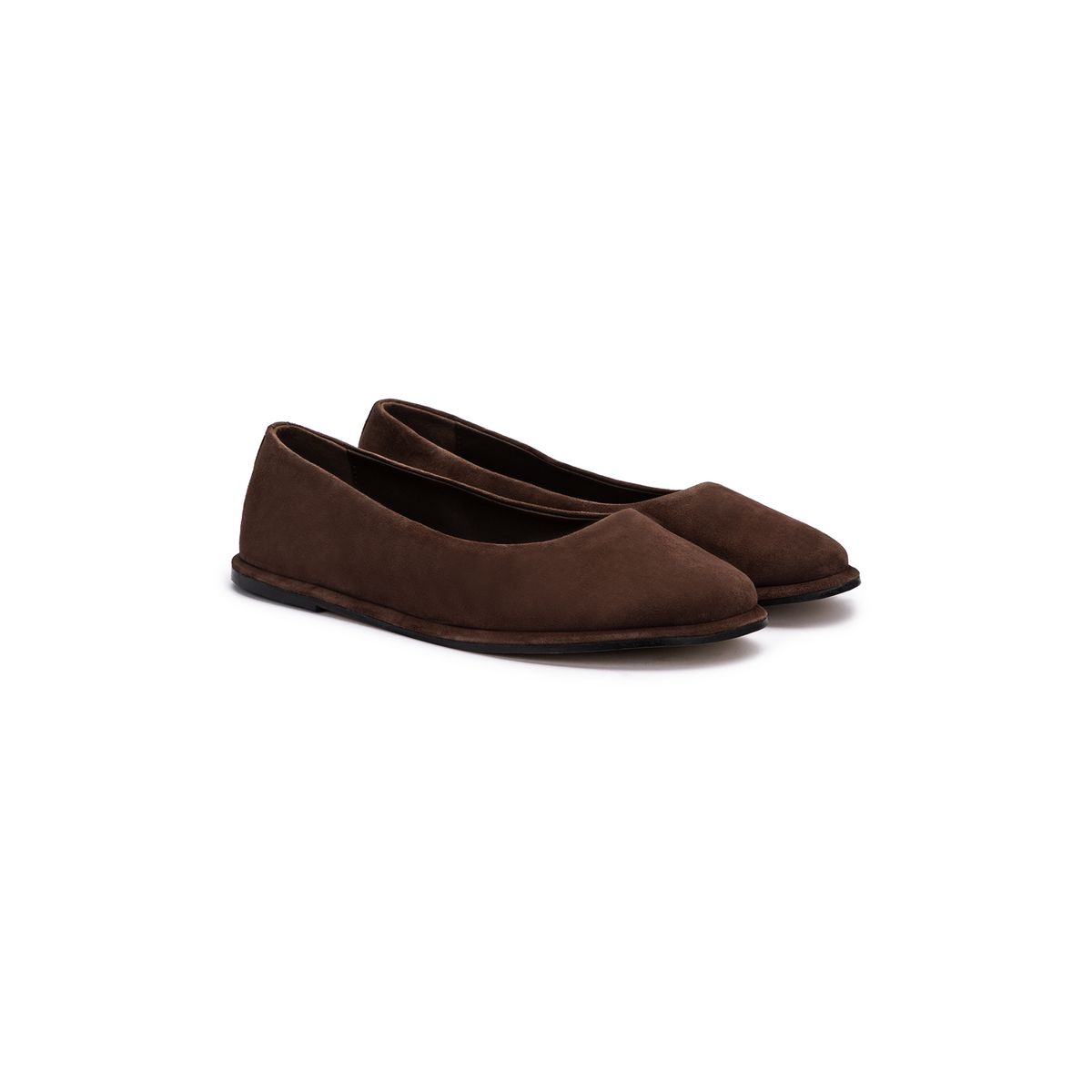 Minimalistische Ballerinas aus Rauleder