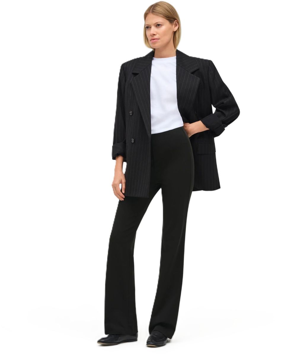 High-Waist Jersey-Schlaghose