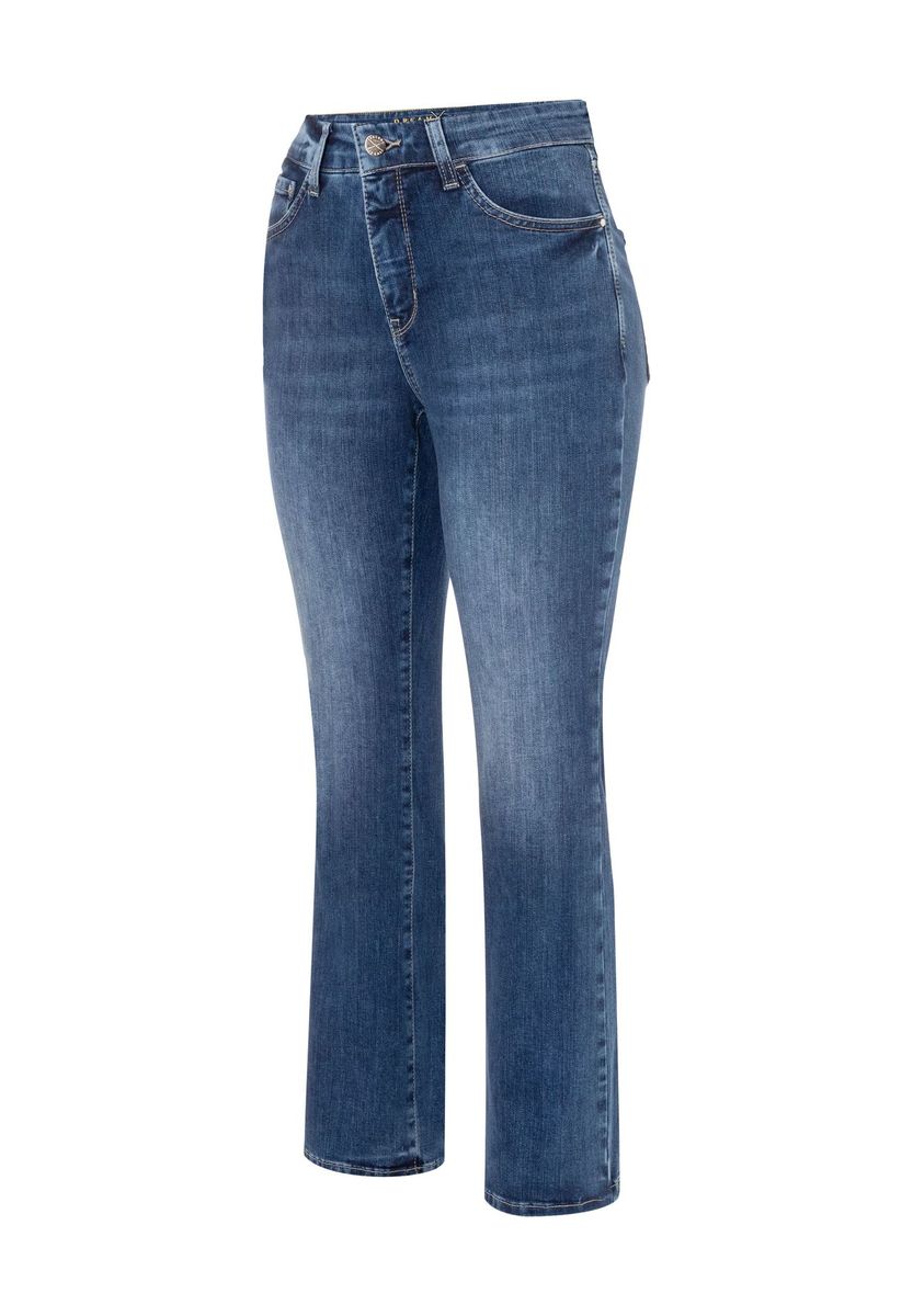 High-Waist Bootcut Jeans im Used-Look