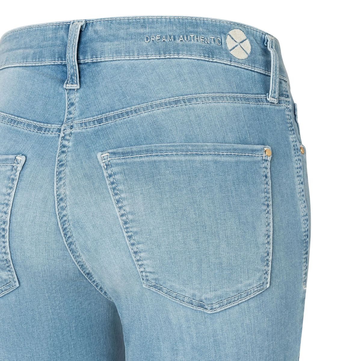 High-Waist Bootcut Jeans im Used-Look