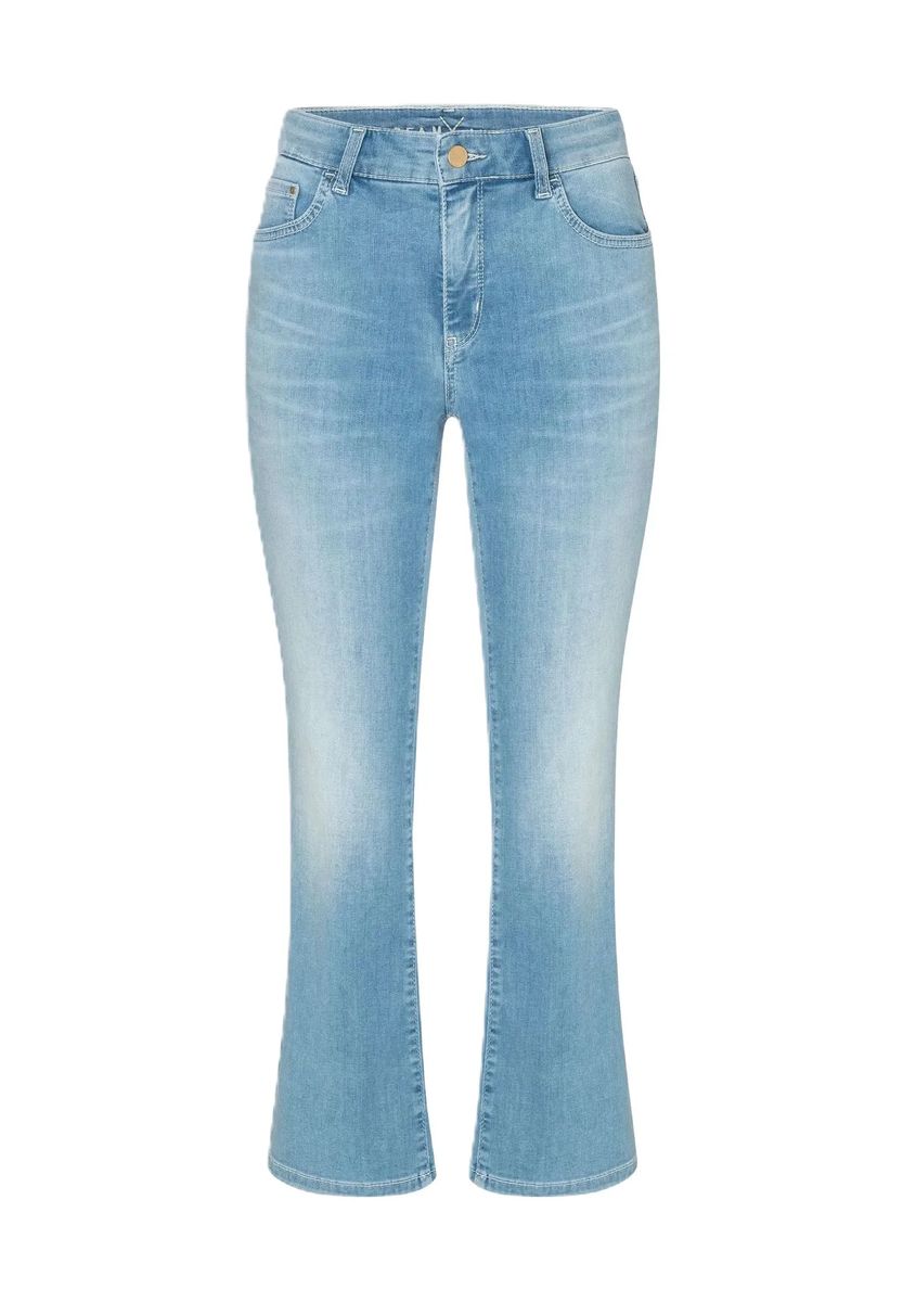 High-Waist Bootcut Jeans im Used-Look