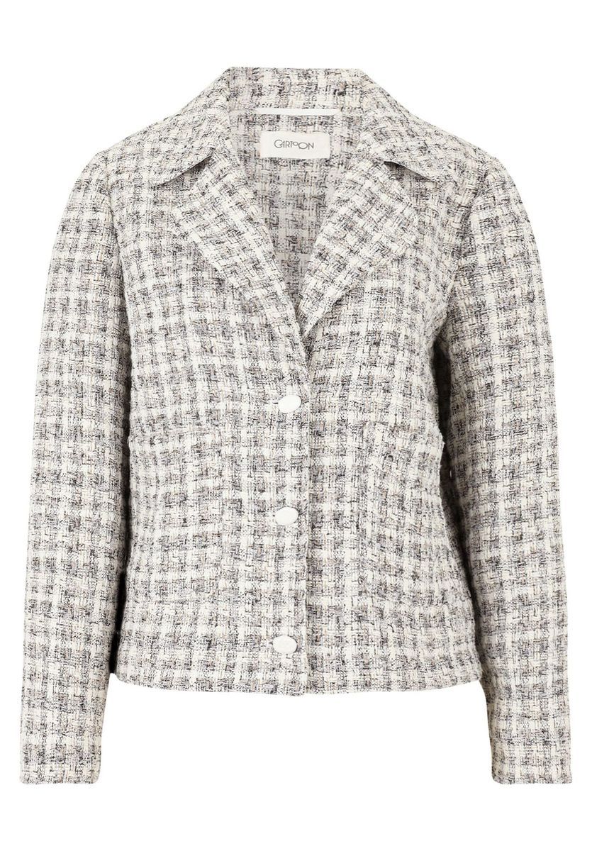 Tweedblazer mit geradem Schnitt