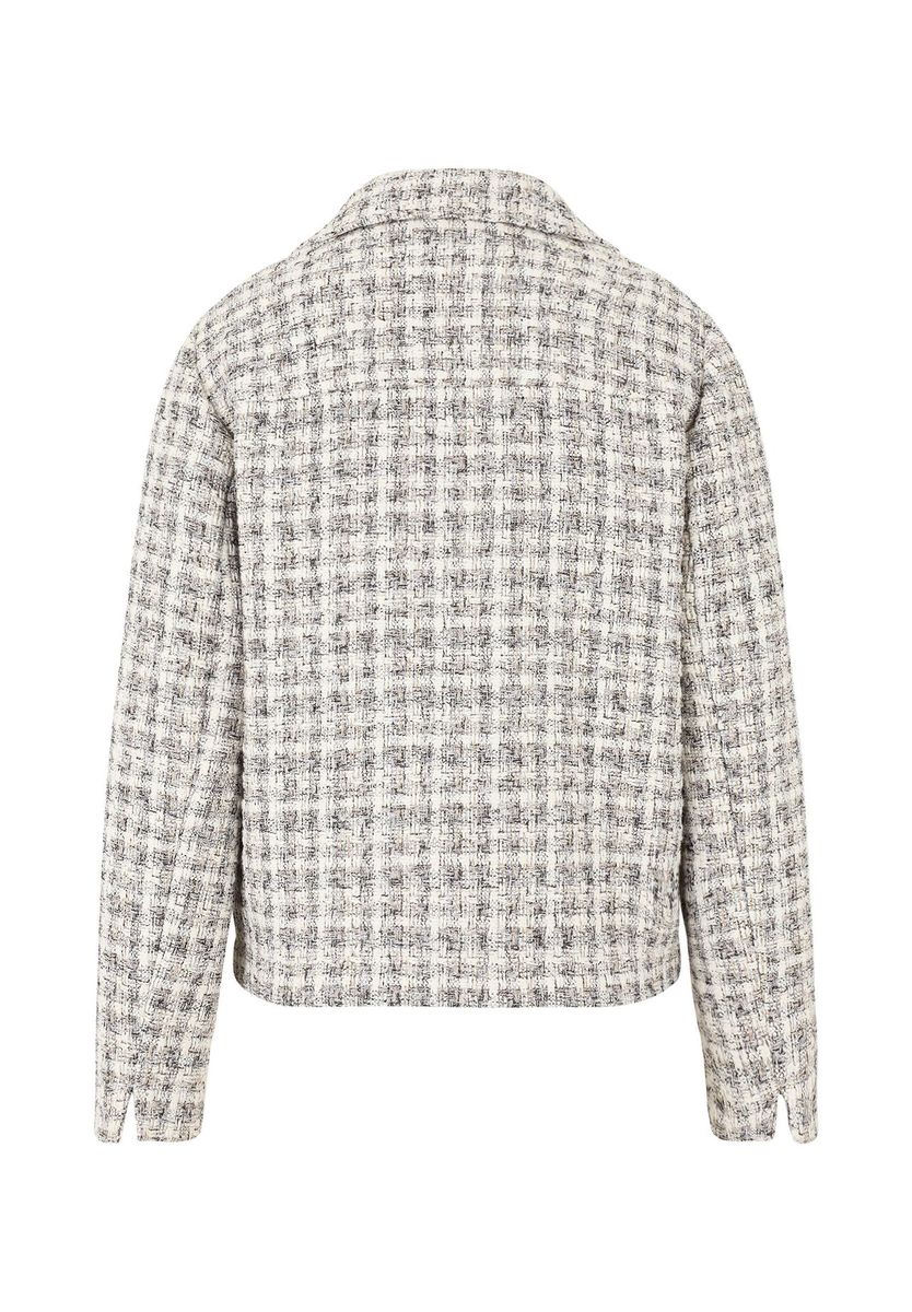 Tweedblazer mit geradem Schnitt