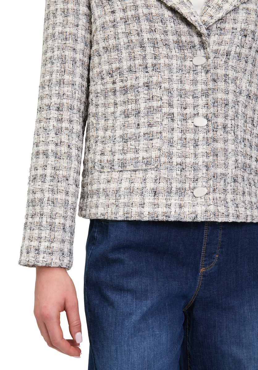 Tweedblazer mit geradem Schnitt