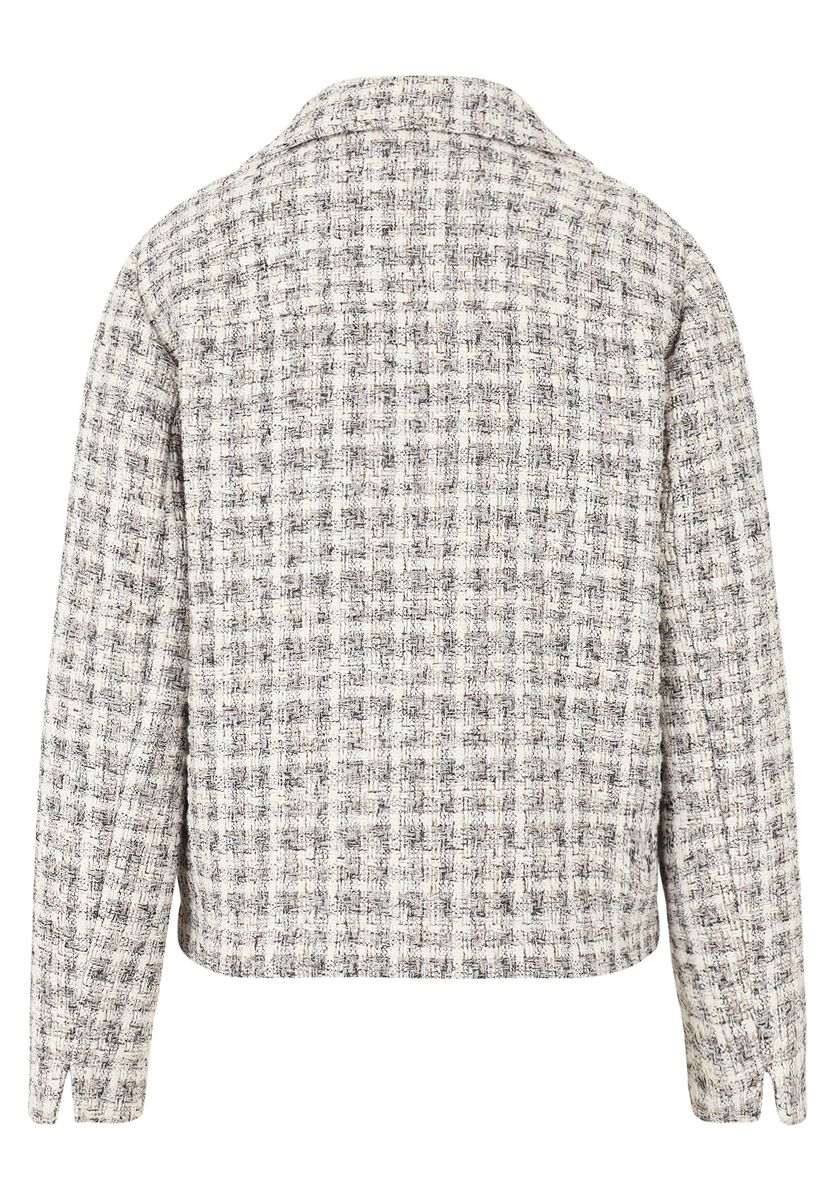 Tweedblazer mit geradem Schnitt