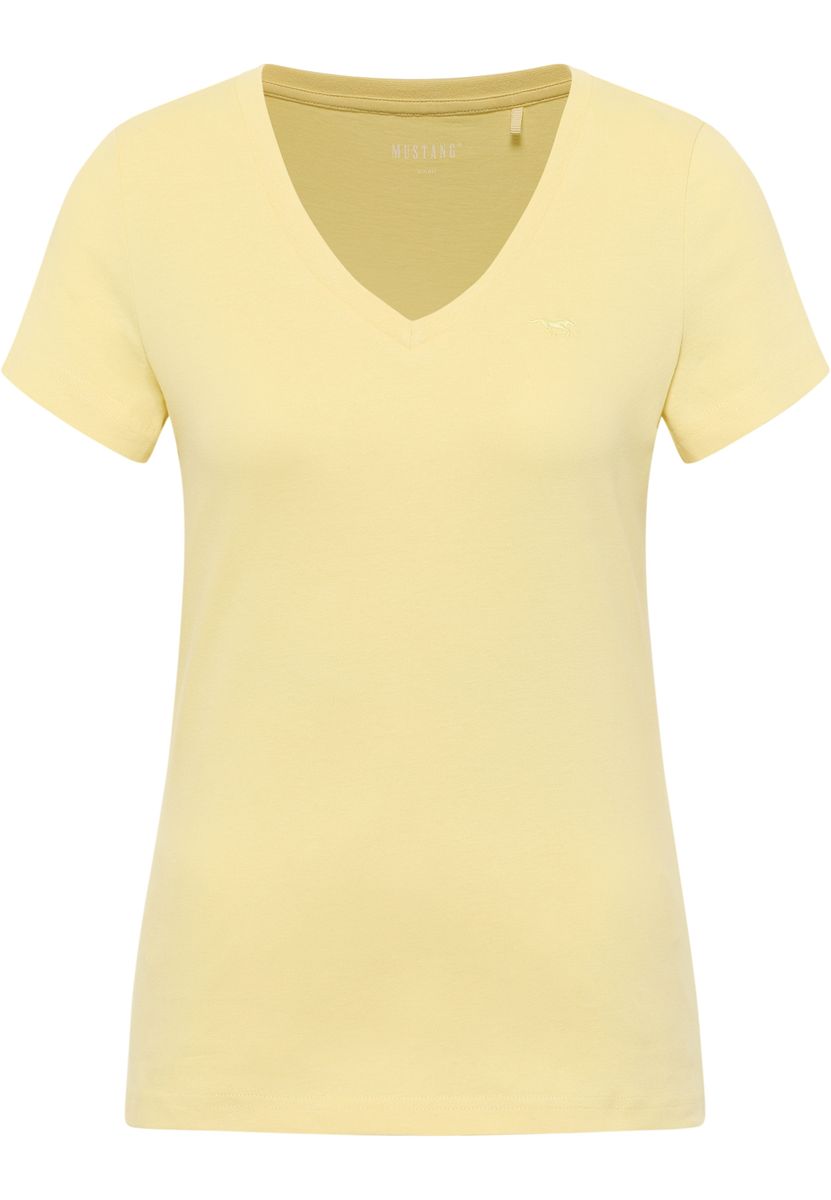 Feminines V-Ausschnitt Bio-Baumwoll-Shirt