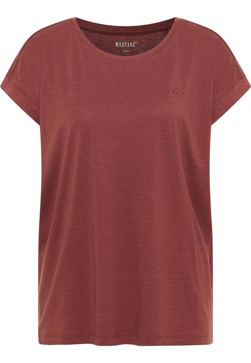 Lässiges T-Shirt mit Aufschlagärmeln