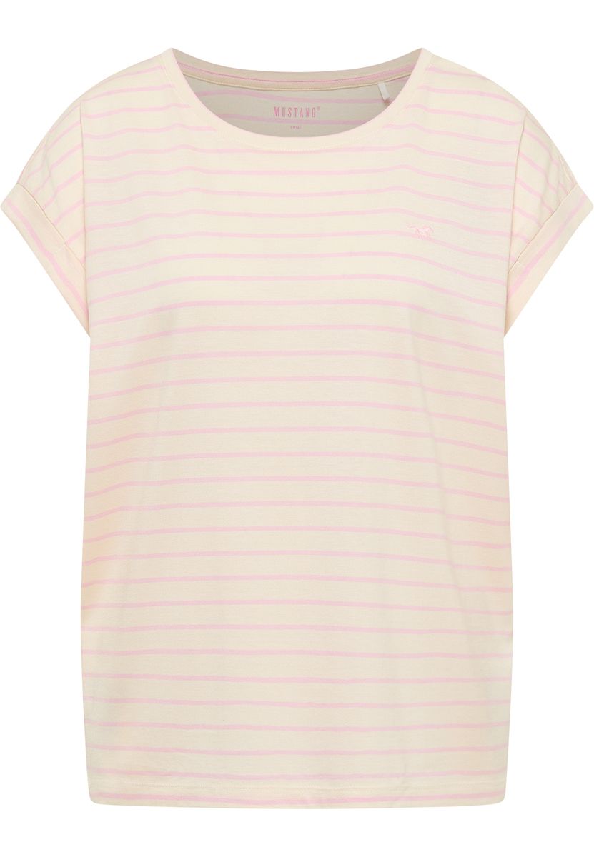 Gestreiftes T-Shirt aus Lyocell-Mix