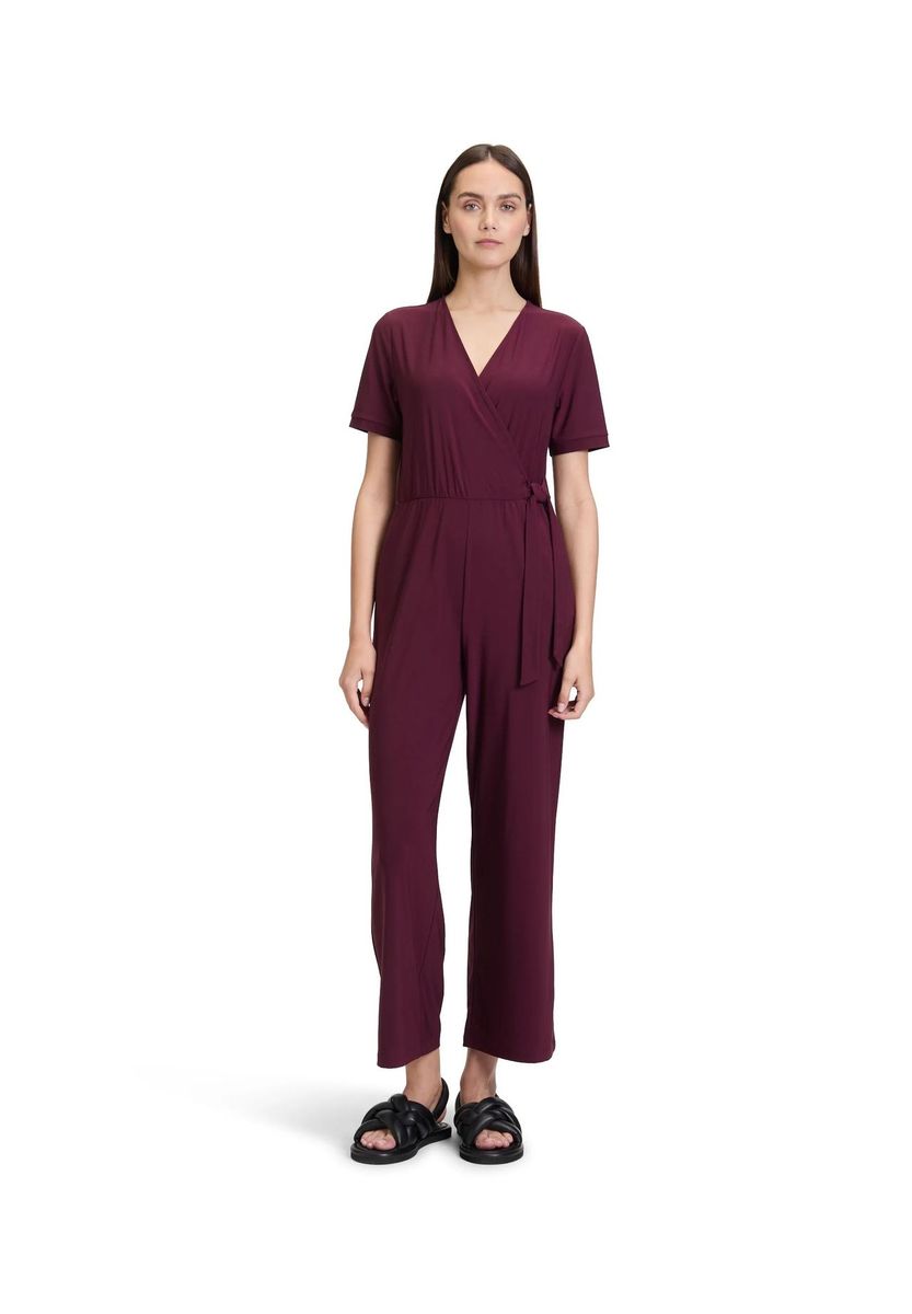 Kurzärmeliger Wickel-Jumpsuit