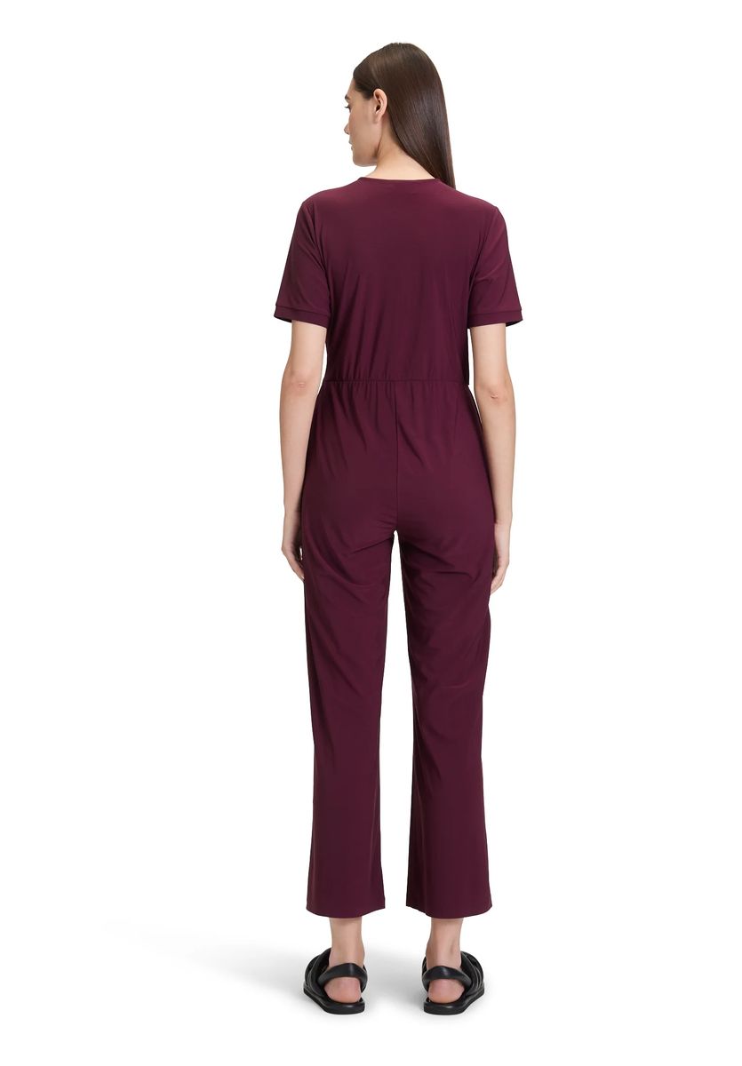 Kurzärmeliger Wickel-Jumpsuit