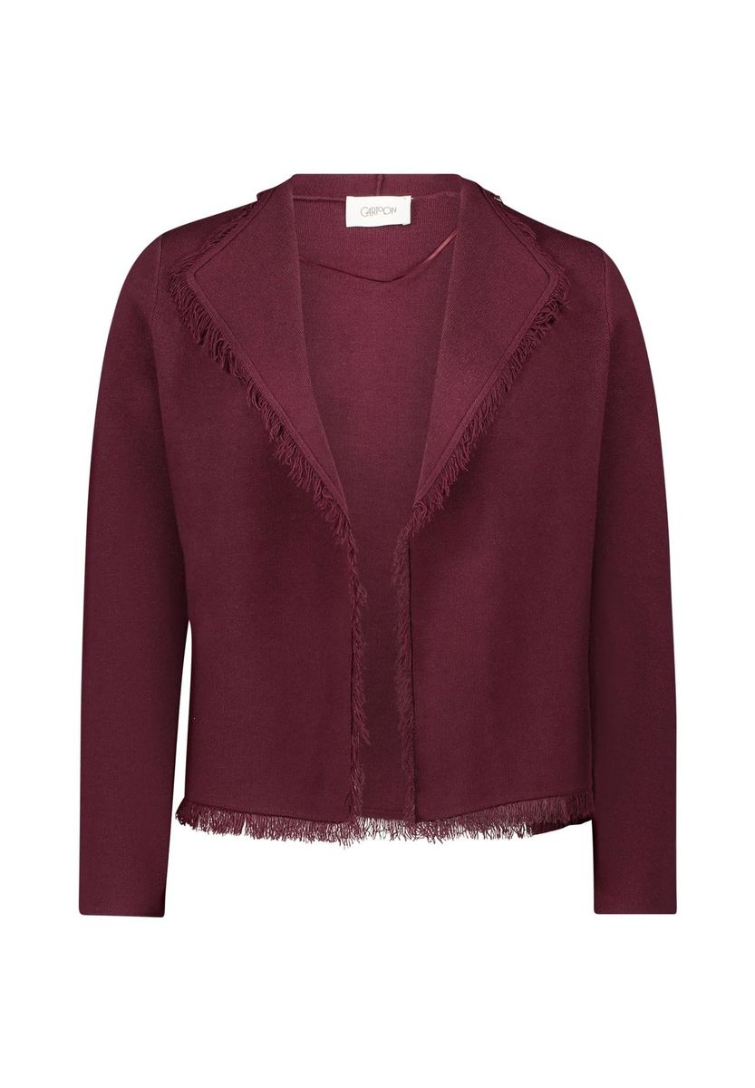 Offener Strickcardigan mit Fransen