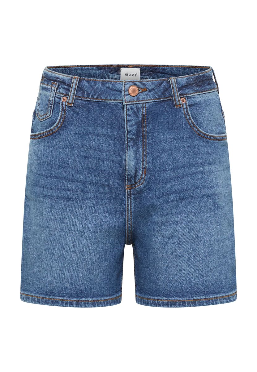 High-Waist Five-Pocket Denim Shorts
