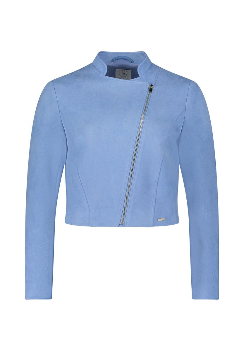 Taillierte Bikerjacke in Wildlederoptik