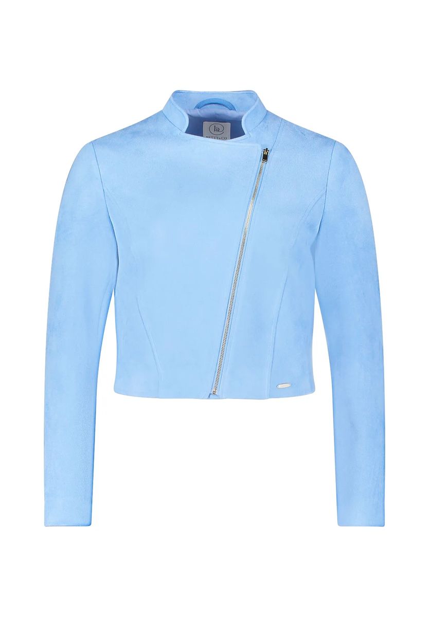 Taillierte Bikerjacke in Wildlederoptik