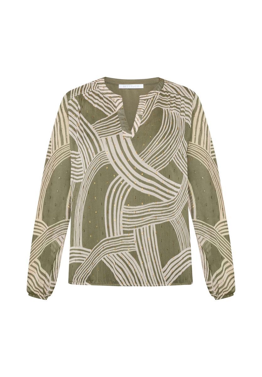 Schlupfbluse mit grafischem Print