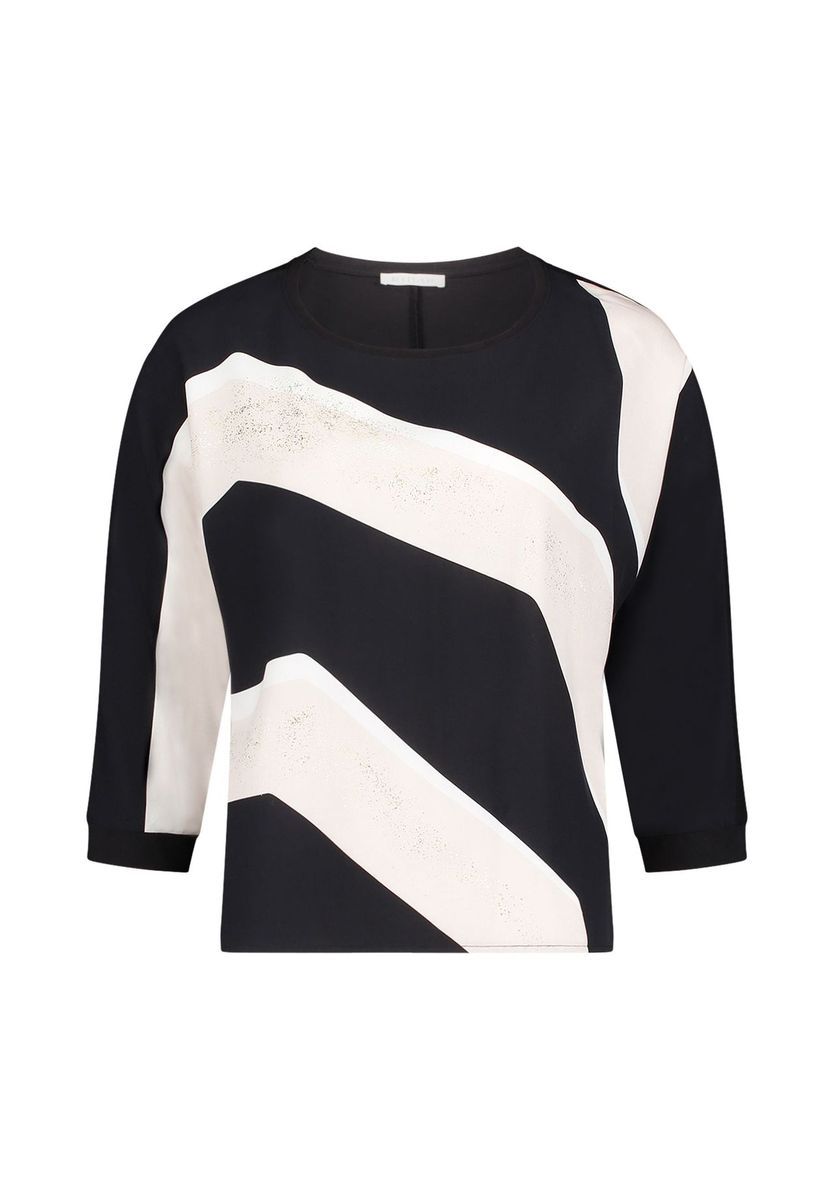 Oberteil mit geometrischem Patchwork-Muster