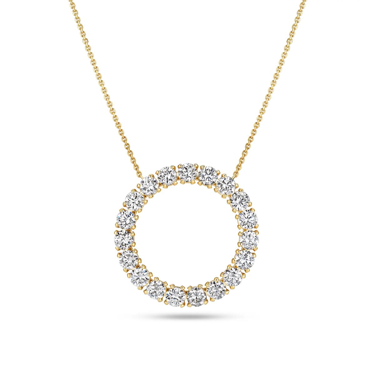 Funkelnde Diamant-Kreis-Halskette