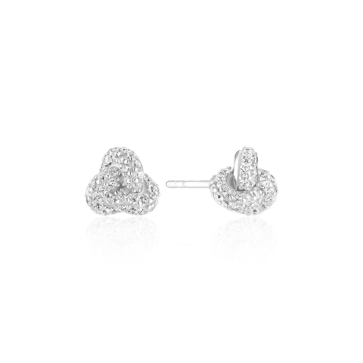 Elegante Pavé Knoten-Ohrstecker