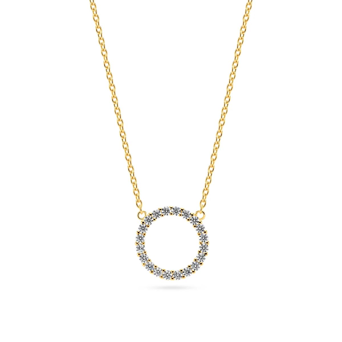 Halskette mit Pavé-Kreisanhänger