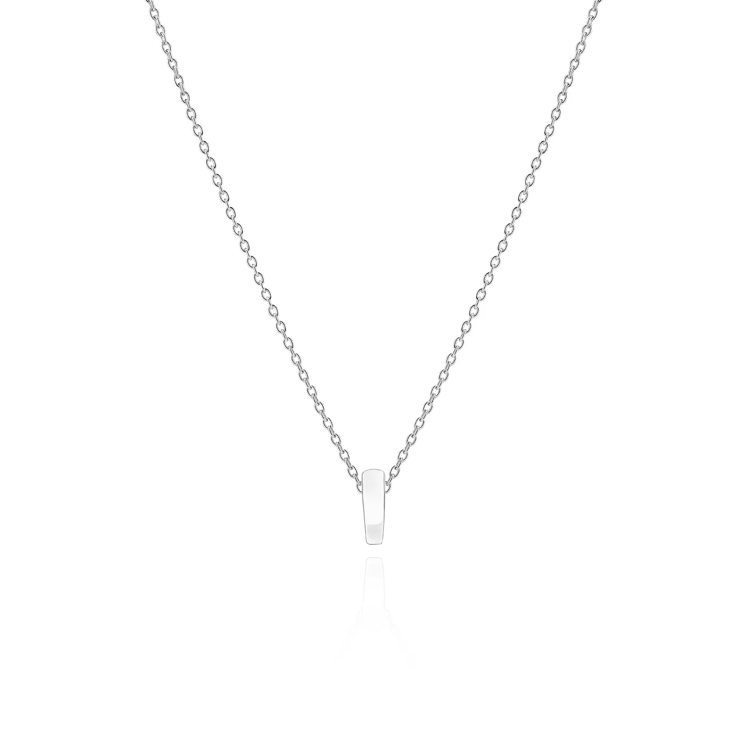 Minimalistische Kette mit Rechteck-Anhänger