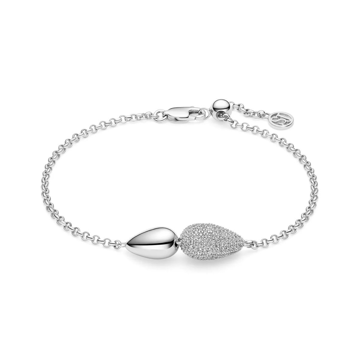 Silberarmband mit Tropfenanhängern