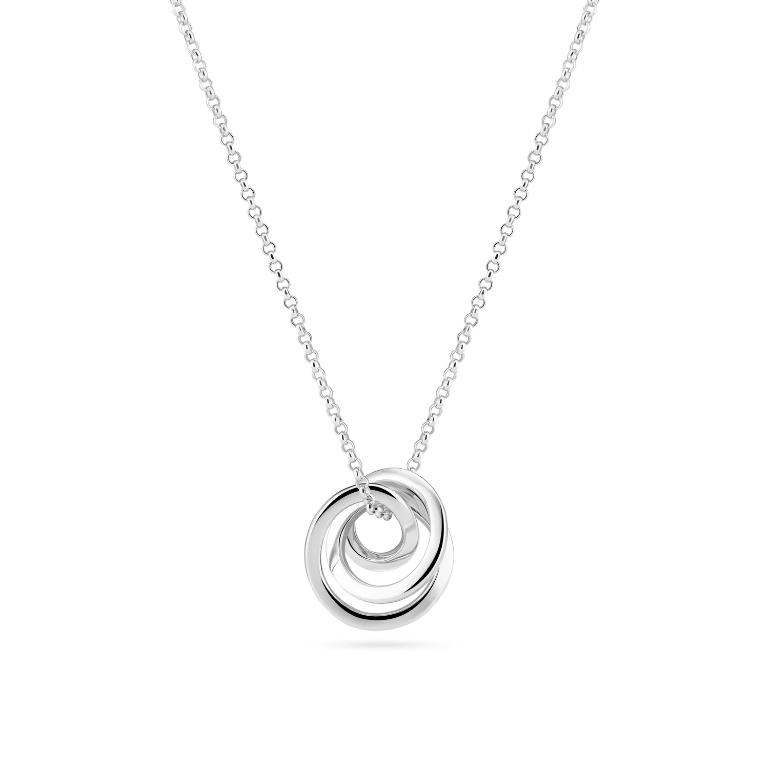 Halskette mit ineinandergreifenden Spiralringen