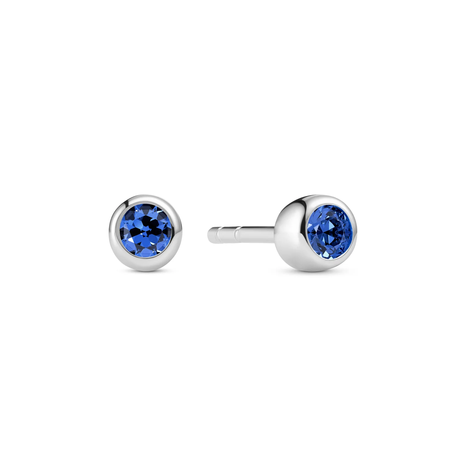 Zargengefasste Edelstein-Ohrstecker