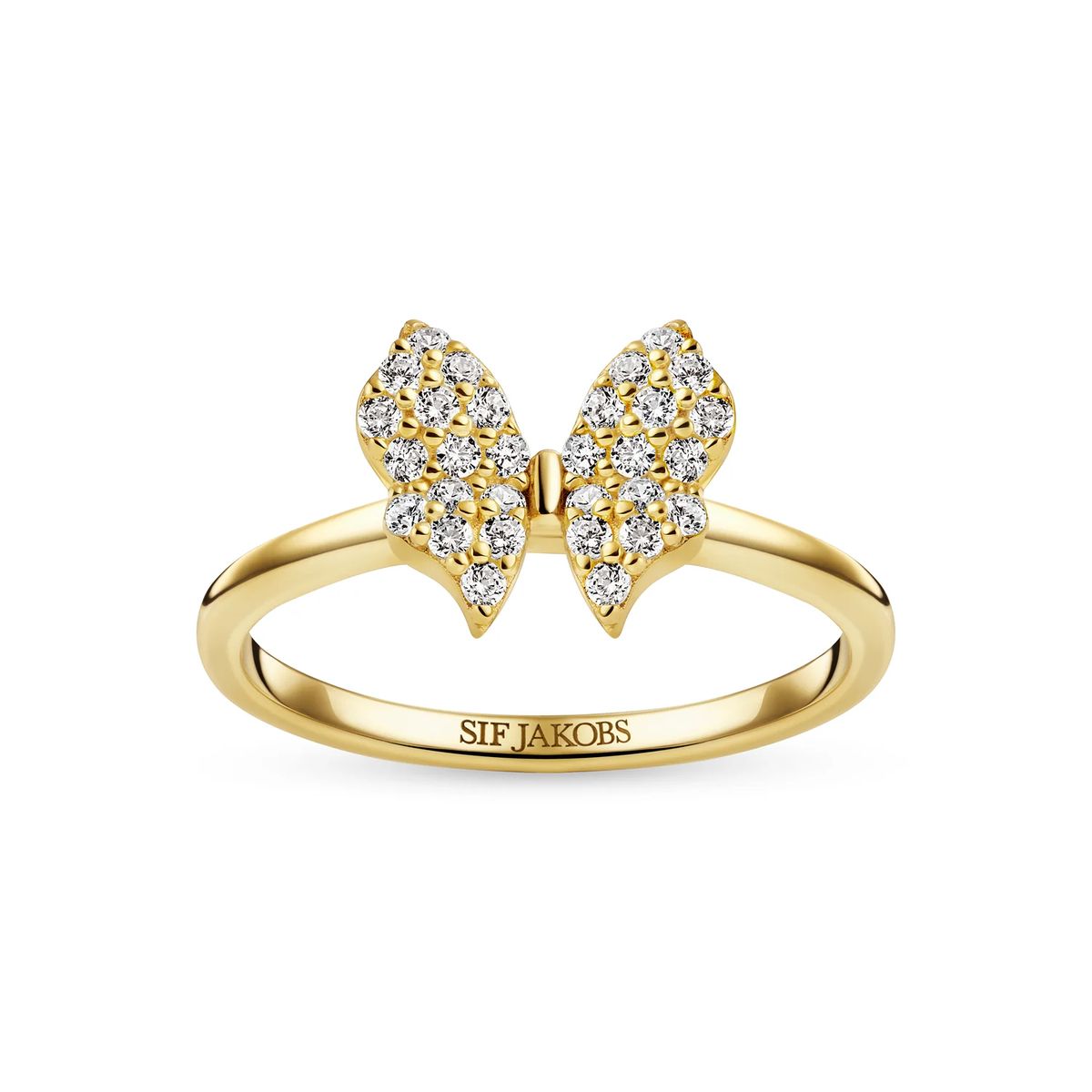 Ring mit Schmetterlingsmotiv und Pavé